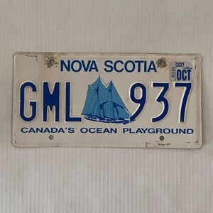 NOVA SCOTIA CANADA BLUENOSE LICENSE PLATE [GML 937]